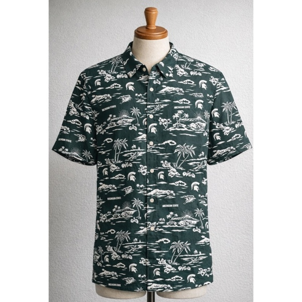 Reyn Spooner Michigan State Spartans Hawaiian Aloha Shirt XL